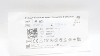 Cedic 7149 Enteral Distal END ENFit Transition Connector - Pack of 5
